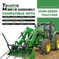 thumbnail image 4 of Tractor Mirror Assembly With Fixed Arms Replacement For DM2455000 Compatible with John Deere 5000 & 6000, 4 of 4