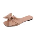 thumbnail image 2 of Sandalias Mujer Zapatillas planas Punta abierta Bow-Knot Cómodos zapatos romanos de playa Flip Flop Wmkox8yii  hj789, 2 of 5