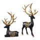 thumbnail image 5 of 2 piezas de escultura de reno, colección de estatuas de resina de alce, figura de ciervo, figura de Animal para gabinete, mesa, boda, inauguración de Negro BLESIY Estatua de escultura de ciervo, 5 of 8