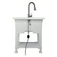 thumbnail image 6 of Open Box UTILITYSINKS Plastic 30” Freestanding Utility Sink w/ Pull Faucet, Wht, 6 of 8