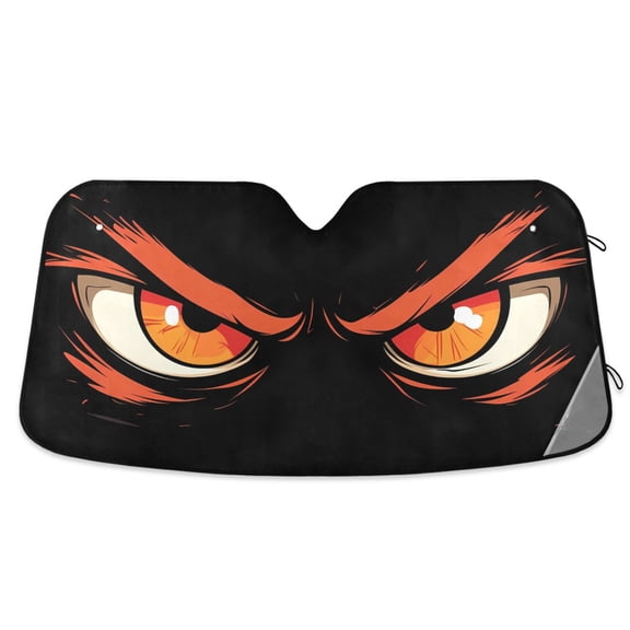 ALAZA Cool Funny Eyes Windshield Sun Shade Car Foldable Visor Block UV Rays Protector 55"x27.6"