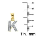 thumbnail image 2 of Genuine 14k Yellow Gold 0.59" Cubic Zirconia CZ Initial Letter K Pendant Necklace 16", 18", 20", 22" Trendy Charm Initial Necklaces for Women, 2 of 8