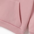 thumbnail image 5 of PatPat Kid Boys Girls Hoodies Pullover Fleece Solid Color Sweatshirt with Pocket Top Size 4-14, 5 of 9