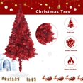 thumbnail image 3 of Árbol de Navidad Adiwiid rojo, 150 cm, oropel de PVC, decoración navideña, 3 of 7