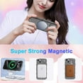 thumbnail image 6 of Magnetic For iPhone 16 Plus Phone Case,Compatible with Mag-Safe,Sparkly Bling Glitter Cute Curly Wave Transparent Cover for Women Girls,Shockproof Protective Slim Rugged Phone Case,Black, 6 of 7