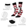 thumbnail image 3 of Yiaed Vintage Baseball American Flag Print Great elasticity Crew Socks Sports socks for Men and Women, 3 of 6