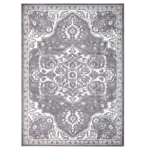Concard Global Trading 69367 8 x 10 ft. Vintage Medallion Area Rug, Gray
