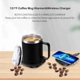 thumbnail image 4 of Coffee Mug Warmer Wireless Charger Coffee Mug Warmer, 55 degrees Celsius  Constant Temperature, 304 Stainless Steel, Double Layer Leak Proof Cup with PC Cover, USB Charging, 4 of 6