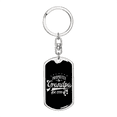 thumbnail image 1 of Promoted To Grandpa Swivel Keychain Dog Tag Stainless Steel or 18k Gold, 1 of 8