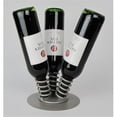 thumbnail image 1 of Metrotex Designs 29065 3-Bottle Wine Display-Pewter Powder Coat Finish, 1 of 1