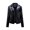 Black, variant on Women's Casual Jacket Solid Leather Pocket Baseball Motorcycle Loose Zipper Soft Jacket Coat