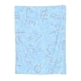 thumbnail image 1 of Differential Science Doodles Pattern Throw Blanket, Super Soft Anti-Pilling Flannel Bed Blankets, 80"x60", 1 of 8