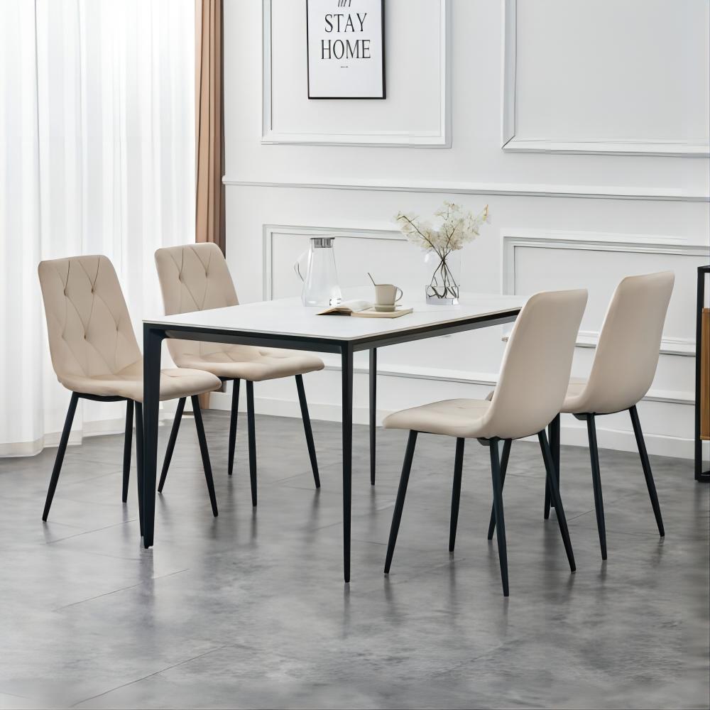 APETHS Modern Dining Chair, Velvet Upholstered Dining Chairs with