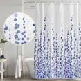 thumbnail image 5 of Purple Blue Polka Dots Shower Curtain, Waterproof Shower Curtains for Bathroom, Watercolor Abstract Art Washable Fabric Bathtub Curtain Set Bath Decor with 12 Hooks 72"x78", 5 of 8