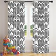 thumbnail image 5 of Blackout Kids Curtains,Black and White Chevron Pattern Childrens Insulated Curtains Set Of 2,Bedroom Essentials,Toddler Room Decor 42x84in(106x213cm), 5 of 5