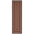 thumbnail image 2 of SAFAVIEH Braided Claes Bordered Reversible Runner Rug, Brown/Rust, 2'3" x 8', 2 of 11