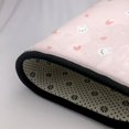 thumbnail image 4 of DouZhe Tapis de Zone Motif Cœurs de Fraise Rabbit Antidérapant Lavable en Machine, Style Paillasson, 63x48 Pouces, 4 of 6