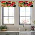 thumbnail image 4 of LALILO Kitchen Curtain Valance Colorful Tropical Flower Plant Rod Pocket Window Curtain 52"x 18" Set of 2, 4 of 7