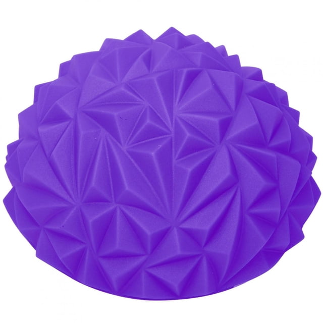 Masajeador de yoga con bola de PVC para aliviar el estrés, semicircular, para pies, relajación muscular, color morado