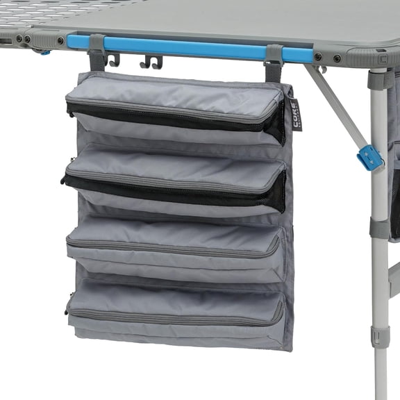 CORE Flexrail Table Hanging Organizer Accessory, Fits The 4 Foot Outdoor FlexRail Camp & Cook Table
