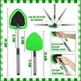thumbnail image 3 of 7 Pcs Green Windshield Washer Brush Tool Kit, Includes 4 Reusable & Washable Microfiber Cloths with Retractable Handle for Window & Glass Cleaning, 3 of 9