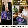 thumbnail image 5 of Pzuqiu Purple Butterfly Bible Cover for Women Quilted Bible Case Carrier Carrying Organizer Bag Portable Scripture Case Church Bag Protective Vintage Christian Gift for Women, 5 of 7