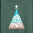 thumbnail image 3 of Instant Message - Photo Real Beach Fill Christmas Tree  - Women's Lightweight French Terry Long Sleeve Shirt, 3 of 6