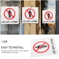 thumbnail image 2 of WASHWEPE Warning Signs No Litter Sign Beige Acrylic Modern Design 1Pack, 2 of 8