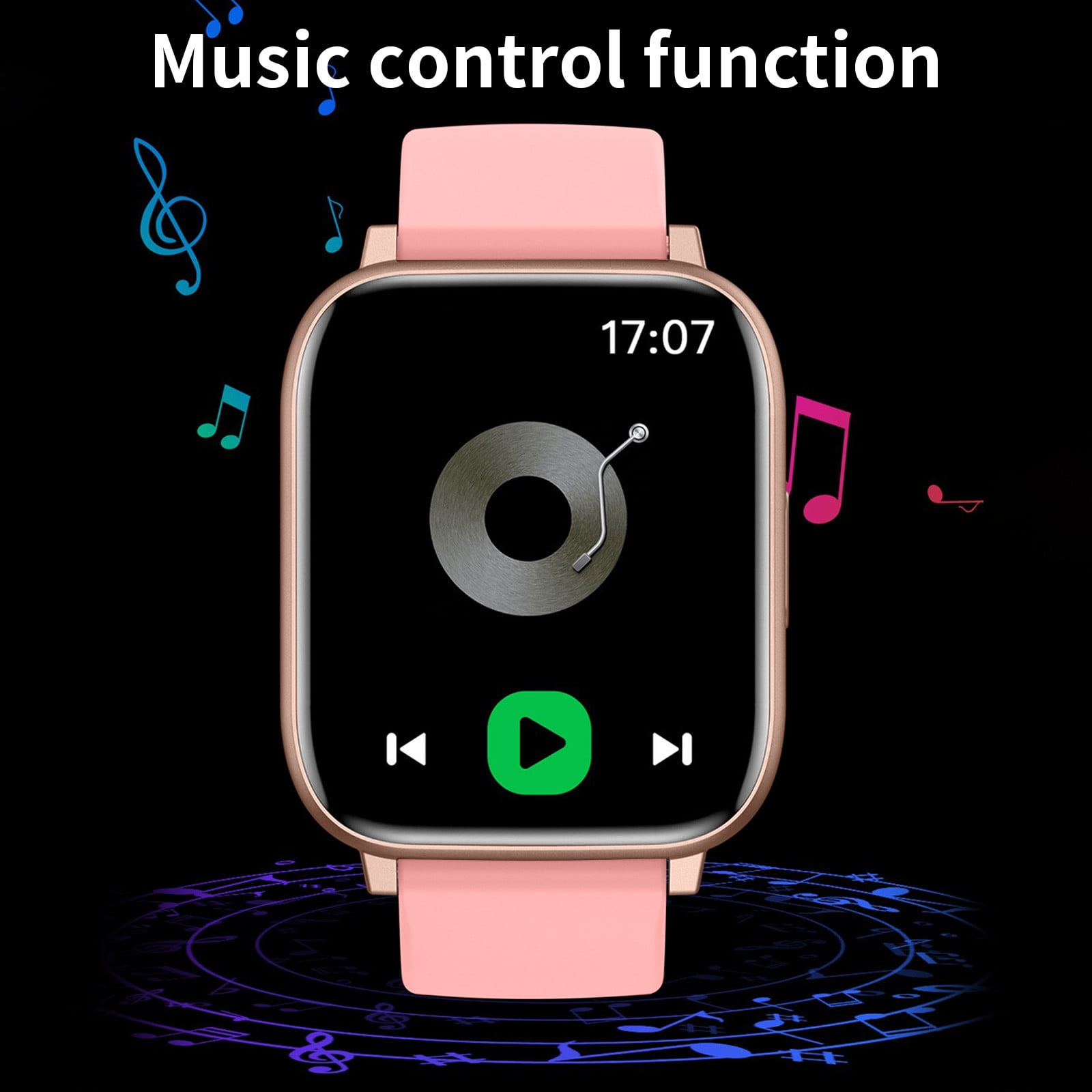 AZXY Smart Watch,Health Smart Watches,Android Smartwatch,Sports Touchscreen Bluetooth Smart Watch Waterproof for Men Women,Fitness Trackers,Pink