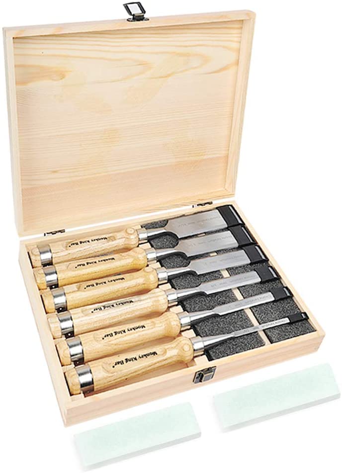 Wood Chisel REXBETI 10-Piece Set - 6 Chisels With Honing Guide ...