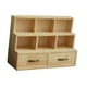 thumbnail image 4 of Gabinete de almacenamiento de madera, gabinete de mesa, organizador de maquillaje decorativo rústico. 2 cajones, 4 of 9