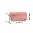 thumbnail image 3 of AGIFERG Nylon Pencil Case with 2 Compartments, Black, 1 Count, 3 of 5