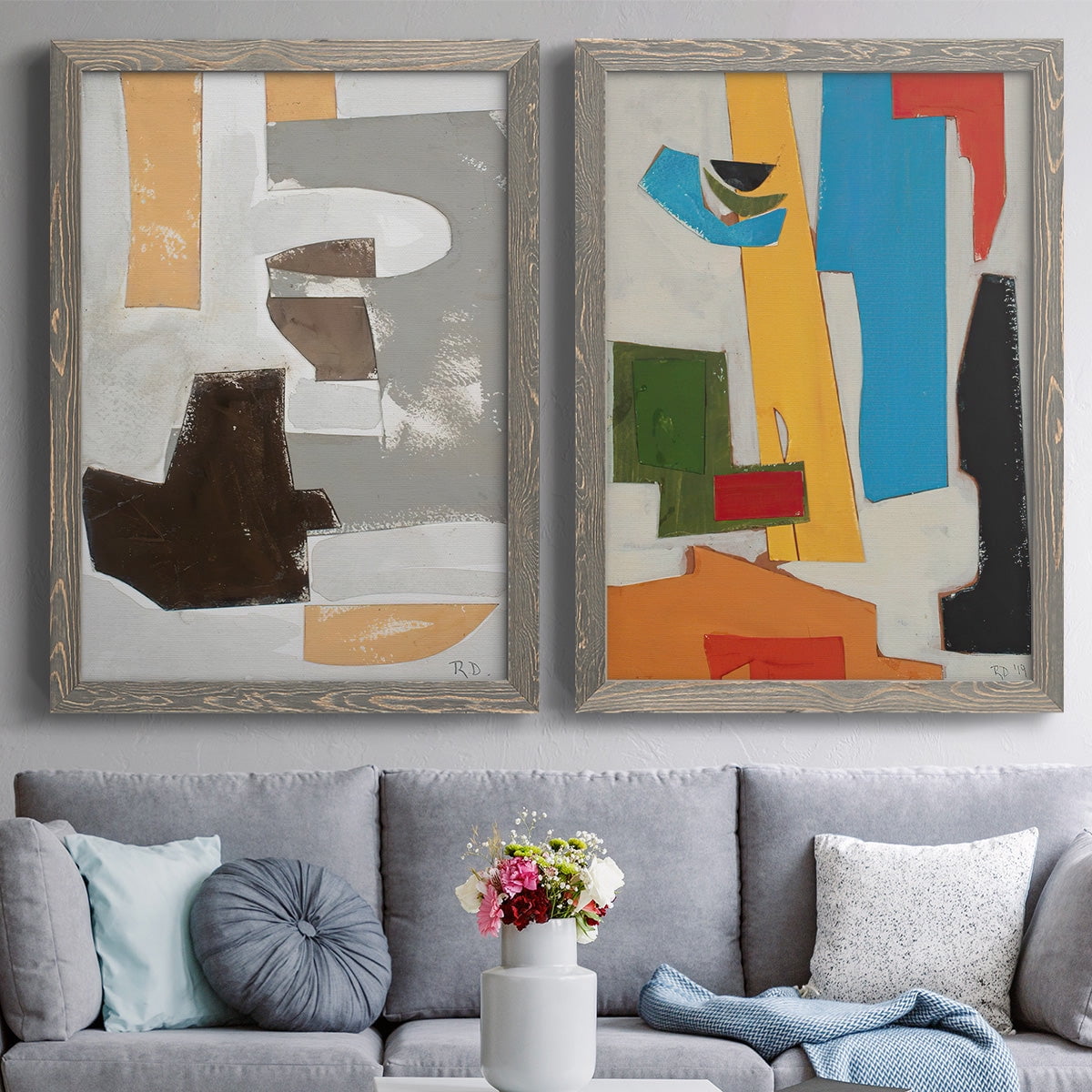 Andalusian Forms III - Premium Framed Canvas 2 Piece Set - Ready to Hang