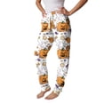 thumbnail image 4 of Wutalume Halloween Women's Print Pajama Pants - Cuffed Drawstring Ankle Pants with Pockets, Comfortable Casual Trousers for Fall Party Daily,Purple L, 4 of 5
