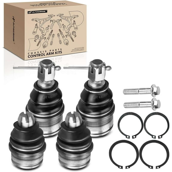 A-Premium 4Pcs Front Upper Lower Ball Joint Kit Compatible with Ford E-150 E-250/E-250 Econoline E-350 Econoline E-350 Club Wagon E-450 Super Duty