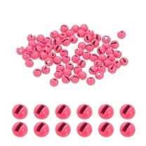 Uxcell Fly Tying Tungsten Beads, 70 Pcs 2mm / 0.08 Inch Tungsten Slotted Beads Tungsten Round Ball Beads for Fly Tying Jig Hooks Fishing Materials, Pink