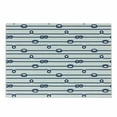 thumbnail image 1 of Navy Cutting Board, Ship Boat Sea Life Rope and Marine Nautical Knots as Border Lines Art Print, Decorative Tempered Glass Cutting and Serving Board, Small Size, Navy Blue and White, by Ambesonne, 1 of 1