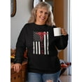thumbnail image 2 of Usa Flag Health  Sweatshirt Women -GoatDeals Designs, Female Small, 2 of 4