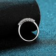 thumbnail image 5 of Anillo de plata esterlina S925 Anillos Mosane para mujer Anillo de moissanita de 70 puntos Anillo de cola, expresión personalizada Diseño de vanguardia, 5 of 5