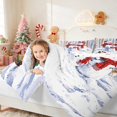 thumbnail image 5 of Manfei Snowman Twin Bedding 7pcs Snow Bedding Comforter Set, Blue White, Xmas Reversible, 5 of 6