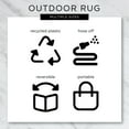 thumbnail image 2 of DII Outdoor Rug Collection Reversible Woven Polypropylene Mat, 5x8-Feet, Black & White, 2 of 3