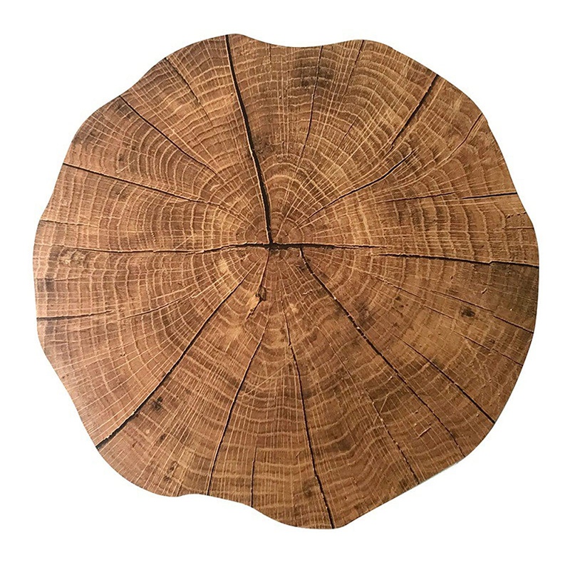 Round Placemats Wood Grain Placemat Household Table Pad Heat Resistant Insulation Placemat Table Decors Kitchen Supplies Walmart Com