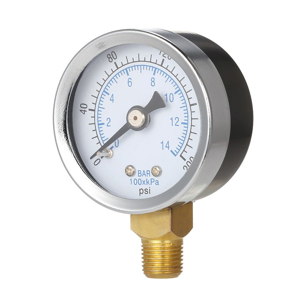 060psi Pressure Gauge Manometer for Water Air Oil Dial Instrument Base