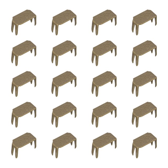 Unique Bargains 20Pack Zipper Stoppers, #5 Top & Bottom Stops for Rescue Repair, Bronze Tone