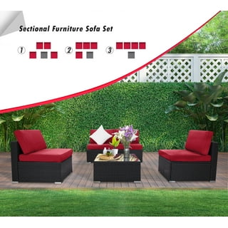 Red patio set online walmart