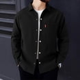 thumbnail image 2 of Button Down Shirts for Men Round Neck Solid Color Long Sleeve White Going Out Fall Tops size XXXL, 2 of 4