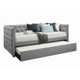 thumbnail image 3 of Home Design Solace Twin Daybed – Light Gray Upholstered Frame with Storage-Ready Design, 3 of 7