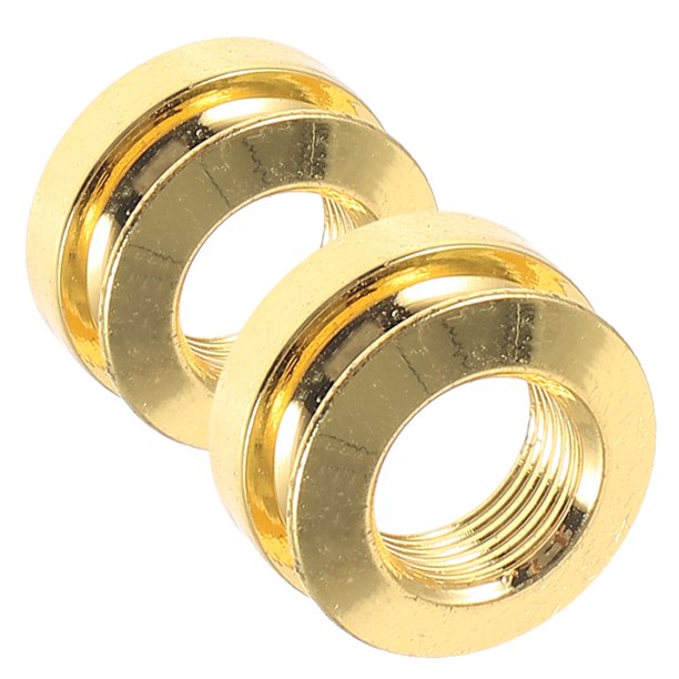 unbranded 2Ud Botones Para Correa De Guitarra Acústica Dorados Con Tapas Endpin Fácil Instalación Mejora Sonido