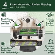 iRobot Roomba Max 705 Combo Robot Vacuum & Mop +AutoWash Dock,Extending Self-Cleans Roller Mop,2 Brushes,Self-Empties,Heat-Wash & Dry, LiDAR,Avoids Obstacles,Model X185020,White