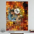 thumbnail image 2 of Designart 'Dreaming of Stained Glass' Modern wall clock, 2 of 3